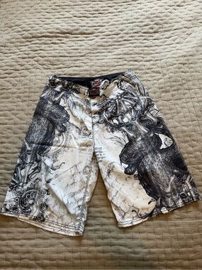 Y2K MMA Elite Training Board Shorts Size Small